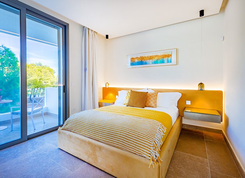 Villa Karin Porto Heli Bedroom Garden View