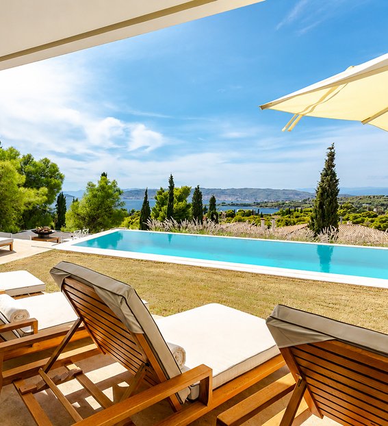Villa Karin Porto Heli Pool Sunset